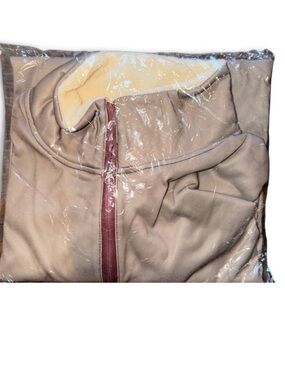 Men's Light Taupe Shirt Jacket with Cream Sherpa Lining